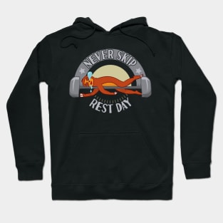Never Skip Rest Day Fitness Gym Sloth Hoodie